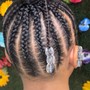 Flat feed ins Braids