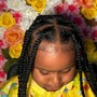 Girls Large Knotless Braids