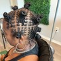 Knottless braids