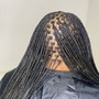 Boho Medium Mid back Knotless Braids  ( Stylist Seberina)