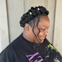 Feed in Braid ponytail