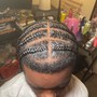 Braided ponytail (8-12) braids