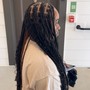 Straight back braids (6 to 10 braids)