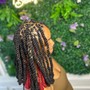 Med knotless braids