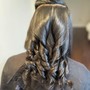 Shampoo blow out and braid down