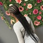 2 Stitch Braids/Ponytail + Half Quickweave