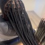 Medium knotless or medium individual braids