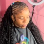 Goddess Half Up Half Down Braids + Weave