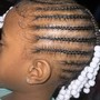 Kids Natural Two Ponytails (Jumbo braid style)