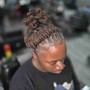 Loc maintenance and Pedals Mohawk, Pedal Ponytail, Mohawk, or loc Knots(Bob)