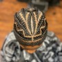 Straight/Swirl Small Cornrows