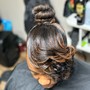 Bantu Knot ponytail