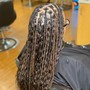 Feed in braids with hair added