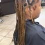 Medium knotless braids