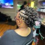 Natural updo with twist