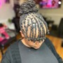 Loc retwist and updo