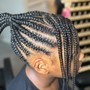 Kid's natural cornrow