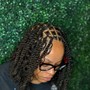 Invisible locs w/ added hair!