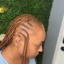 Stitch or Feed In  Braids (7-10)