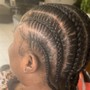 Cornrows 2-6 straight backs(natural hair)