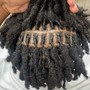 Loc attachments/extensions with hair