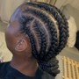 Feedin straight backs (8 braids)