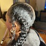 Goddess boho Braids with partial weave