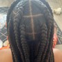 Med Knotless or Box Braids Retouch.