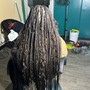 Medium boho knotless braids