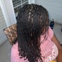 Detangle and blow dry hair