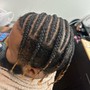 Mens box braids (half head)