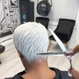 Platinum Short Buzz Cut/ Design