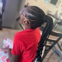 Kids conrows (No braiding hair added)