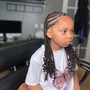 Kids conrows (No braiding hair added)