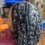 Goddess boho Braids with partial weave