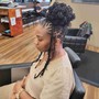 Loc Retwist Style for ArmPit to Mid back lengths