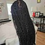 Senegalese boho knotless braids