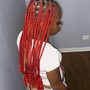 Medium knotless braids