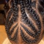 Partial Weave W/ Designed Cornrows