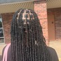 Hair added to natural two strands