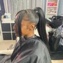 Basic Genie Ponytail  With Chinese Bangs/Feather