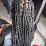 Boho Knotless Braids Med