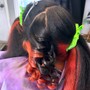 Partial Sew In Half up &Half down Sewin