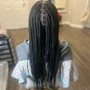 Medium knotless box braid