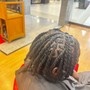 Two strand Twist - hair cut above ears