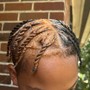 Short knotless Braids (smedium) With Curly Ends