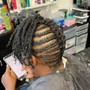 Pre parting service (large braids)