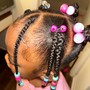 Kid's Braided ponytail / buns no extension