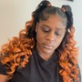 Partial Sew In( half up half down)