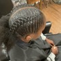 Jumbo Cornrows, Singles Braids,Singles Twist, and flat twist